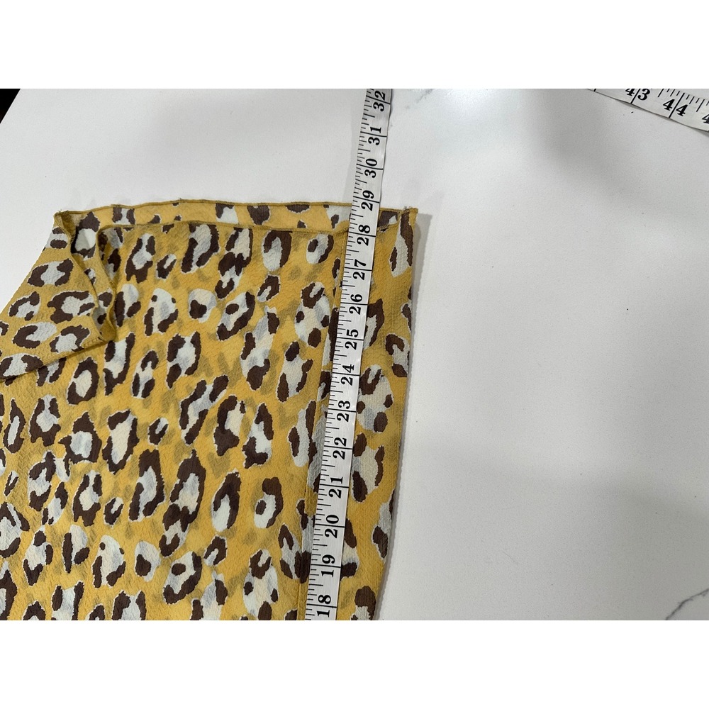 Intimately Free People Yellow Leopard Print Wide Leg Tie Waist Pants Large - Picture 7 of 7